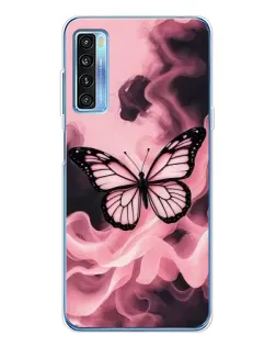 Чохол для TCL 20L Plus з картинкою «Метелик у диму»