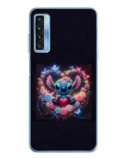 Чехол для TCL 20L Plus с картинкой «Stitch в цветах» Чехол для TCL 20L Plus с картинкой «Stitch в цветах»
