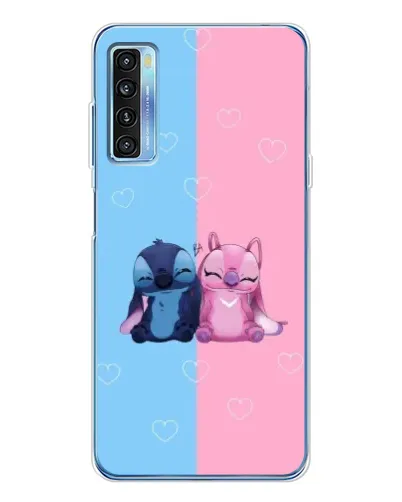 Чехол для TCL 20L Plus с картинкой «Stitch и Angel Love»