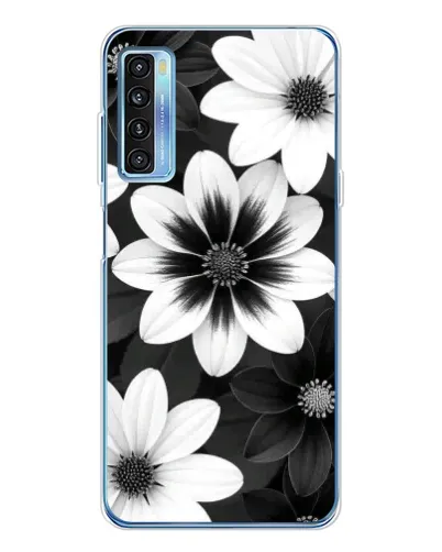 Чохол для TCL 20L Plus з картинкою «Монохромні айстри» Чохол для TCL 20L Plus з картинкою «Монохромні айстри»