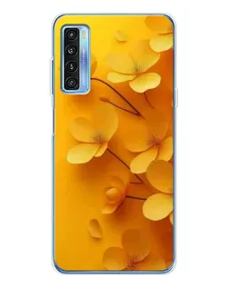 Чохол для TCL 20L Plus з картинкою «Золоті пелюстки»