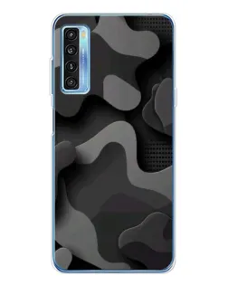 Чохол для TCL 20L Plus з картинкою «Темний абстрактний камуфляж»