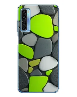 Чохол для TCL 20L Plus з картинкою «Яскрава неонова галька»