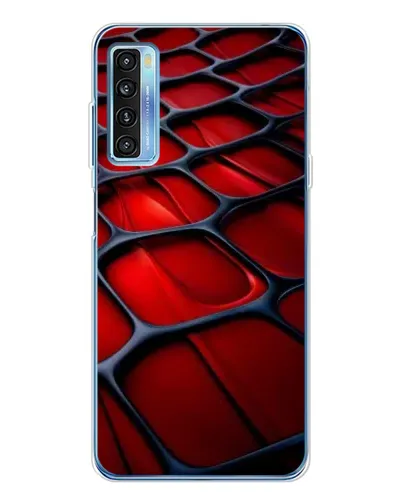 Чохол для TCL 20L Plus з картинкою «Червона глянцева сітка»