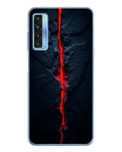 Чохол для TCL 20L Plus з картинкою «Червона лавова тріщина»