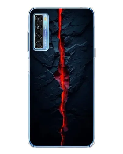 Чохол для TCL 20L Plus з картинкою «Червона лавова тріщина»