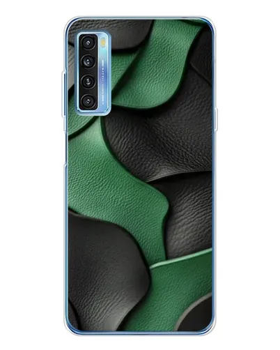 Чохол для TCL 20L Plus з картинкою «Зелені шкіряні хвилі»