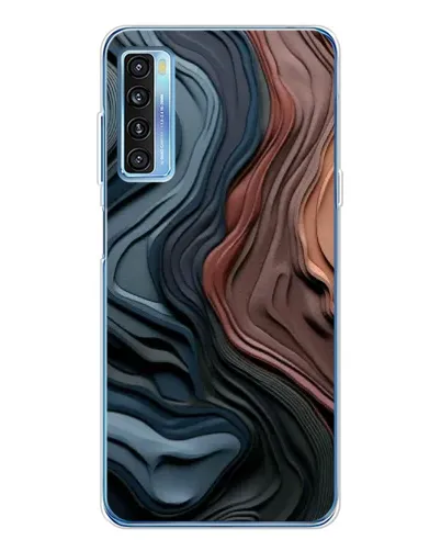 Чохол для TCL 20L Plus з картинкою «Кольорові хвилі каньйону»