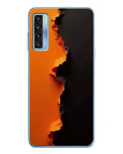 Чохол для TCL 20L Plus з картинкою «Помаранчевий розлом»