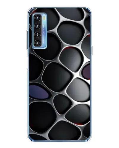 Чохол для TCL 20L Plus з картинкою «Об'ємна темна решітка»