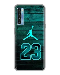 Чехол для TCL 20L с картинкой «Jordan Cyan 23»