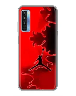 Чехол для TCL 20L с картинкой «Jordan Red Smoke»