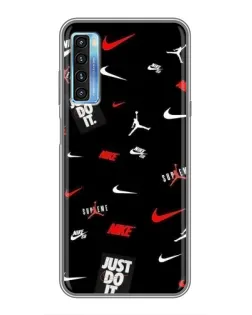 Чехол для TCL 20L с картинкой «Nike Mix Pattern»