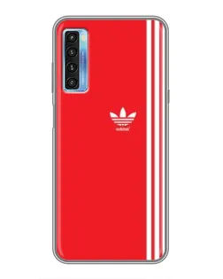 Чохол для TCL 20L з картинкою «Червоний мінімалізм Adidas»