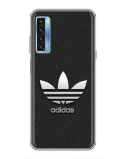 Чохол для TCL 20L з картинкою «Adidas Карбонова текстура»
