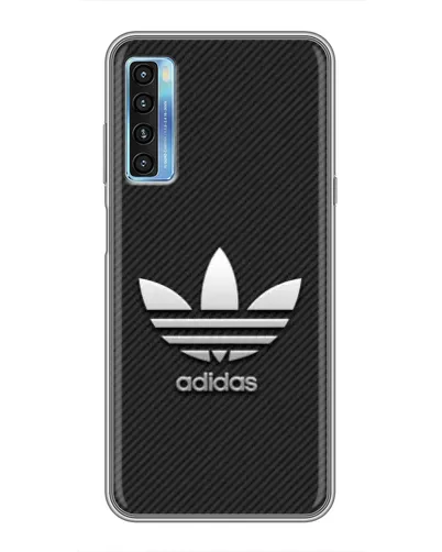 Чохол для TCL 20L з картинкою «Adidas Карбонова текстура»