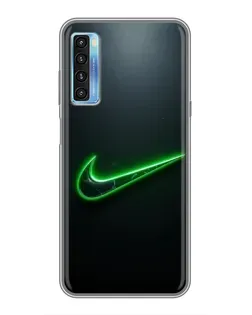 Чохол для TCL 20L з картинкою «Неоновий контур Nike»
