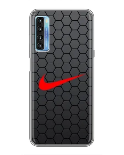 Чохол для TCL 20L з картинкою «Nike — карбонова сітка»