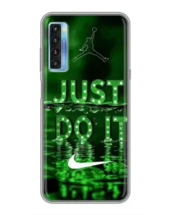 Чохол для TCL 20L з картинкою «Зелений неоновий Nike»