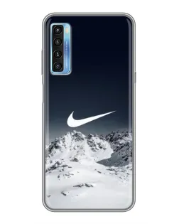Чохол для TCL 20L з картинкою «Nike — зимові гори»