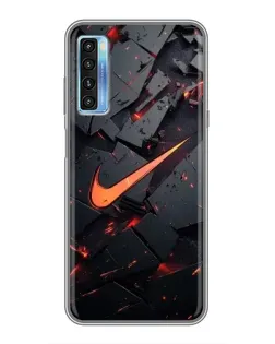 Чохол для TCL 20L з картинкою «Nike — ефект розломів»