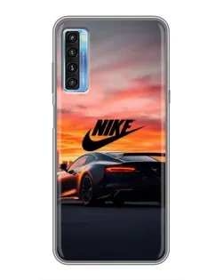 Чохол для TCL 20L з картинкою «Nike та суперкар»