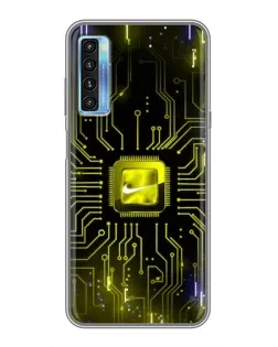 Чохол для TCL 20L з картинкою «Nike — золота іскра»