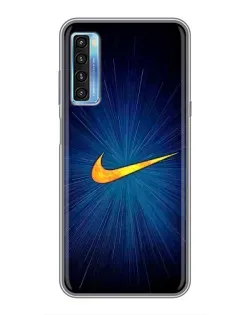 Чехол для TCL 20L с картинкой «Синий пульс Nike» Чехол для TCL 20L с картинкой «Синий пульс Nike»