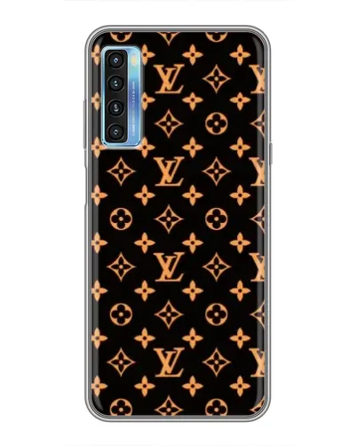 Чохол для TCL 20L з картинкою «Золота монограма LV»
