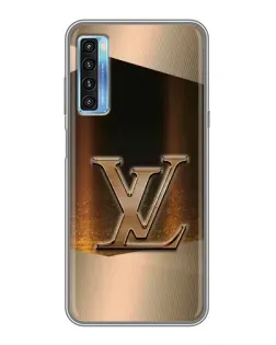 Чохол для TCL 20L з картинкою «LV — золоте сяйво»