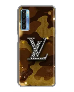 Чохол для TCL 20L з картинкою «Камуфляжний Louis Vuitton»