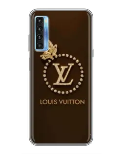 Чохол для TCL 20L з картинкою «LV — золота печатка»
