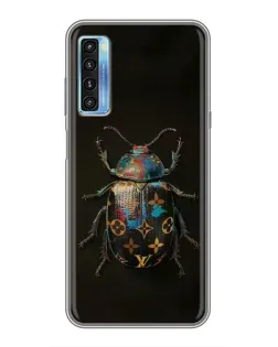 Чохол для TCL 20L з картинкою «LV — мармуровий принт»
