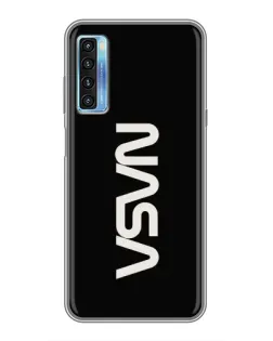 Чохол для TCL 20L з картинкою «NASA — вертикальний логотип»