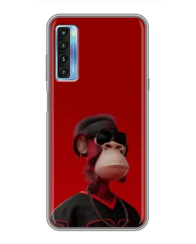 Чохол для TCL 20L з картинкою «Bored Ape в червоному»