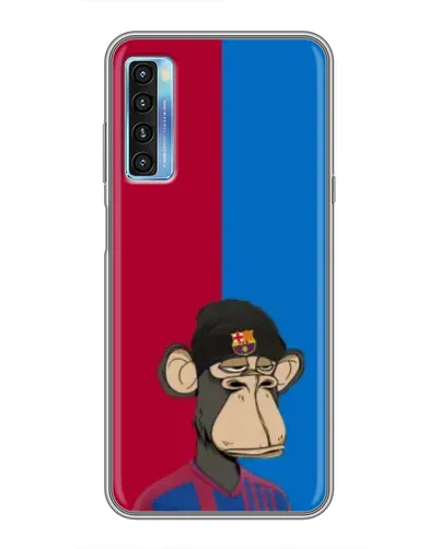 Чохол для TCL 20L з картинкою «Bored Ape — фанат Барси»