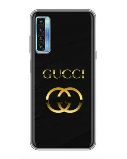 Чохол для TCL 20L з картинкою «Золотий логотип Gucci»