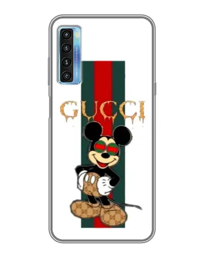 Чохол для TCL 20L з картинкою «Міккі Маус Gucci — смуги»