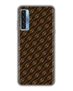 Чохол для TCL 20L з картинкою «Gucci — золоті діагоналі»