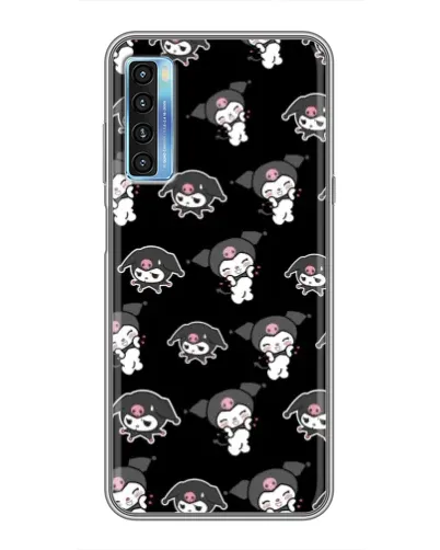 Чохол для TCL 20L з картинкою «Чорний паттерн Kuromi»