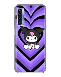Чохол для TCL 20L з картинкою «Kuromi та фіолетові серця»
