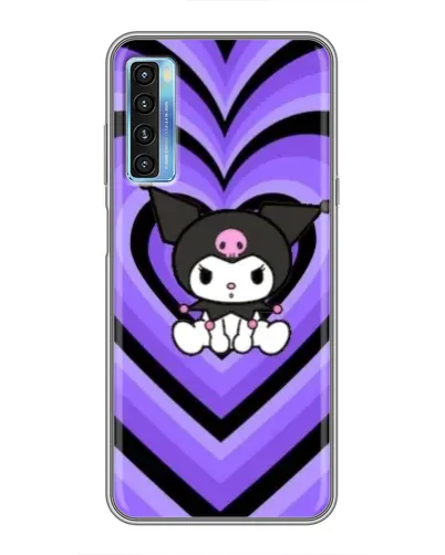 Чохол для TCL 20L з картинкою «Kuromi та фіолетові серця»