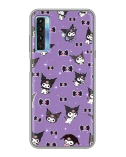 Чохол для TCL 20L з картинкою «Kuromi — патерн»