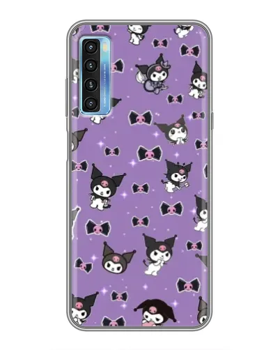 Чохол для TCL 20L з картинкою «Kuromi — патерн»
