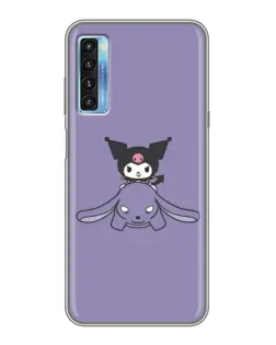 Чохол для TCL 20L з картинкою «Kuromi на ліловому фоні»