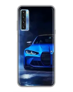 Чохол для TCL 20L з картинкою «Блакитна BMW M4»