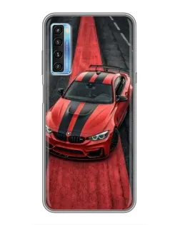 Чохол для TCL 20L з картинкою «BMW на червоній доріжці»