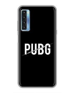 Чохол для TCL 20L з картинкою «PUBG — білий логотип»