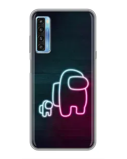 Чохол для TCL 20L з картинкою «Among Us неон-арт»