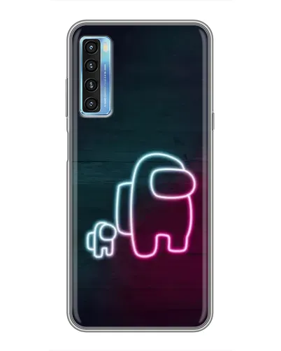 Чохол для TCL 20L з картинкою «Among Us неон-арт»